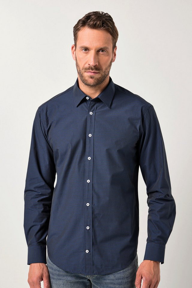 JP1880 Businesshemd JP 1880 Karohemd Langarm Kentkragen Modern Fit von JP1880