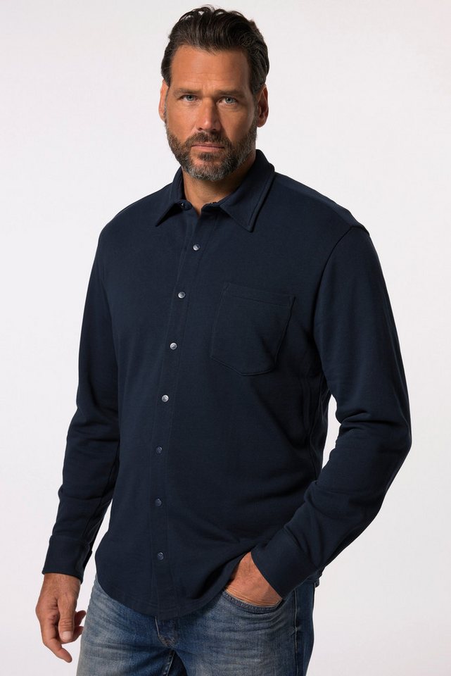 JP1880 Businesshemd JP 1880 Sweathemd Langarm Kentkragen Modern Fit von JP1880