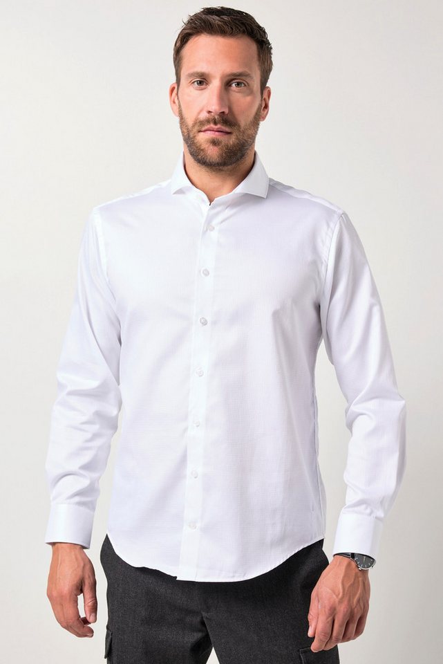 JP1880 Businesshemd JP1880 Hemd Langarm Struktur Haikragen Modern Fit von JP1880