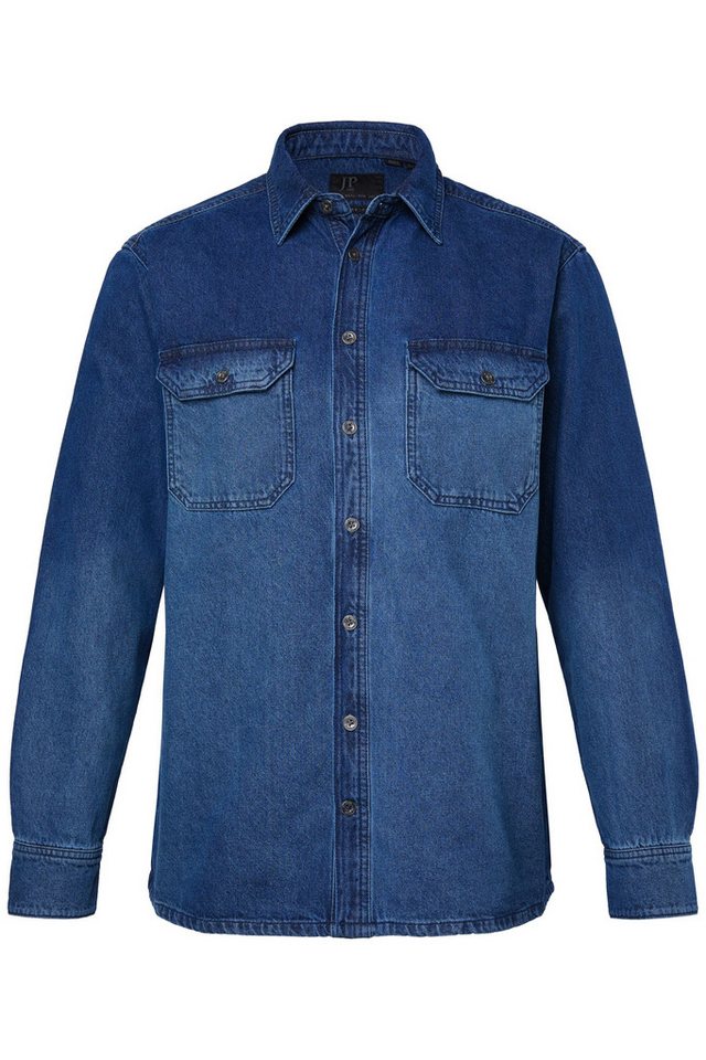 JP1880 Businesshemd JP1880 Jeanshemd Langarm Kentkragen Modern Fit von JP1880