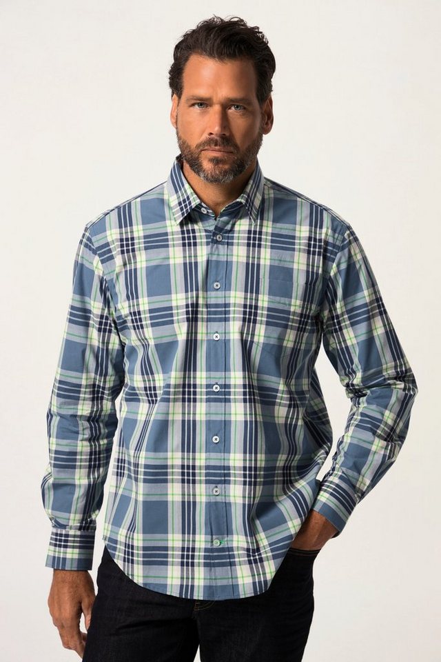JP1880 Businesshemd Karohemd Langarm Kentkragen Modern Fit bis 8 XL von JP1880