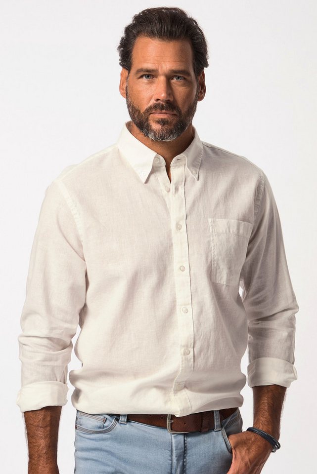 JP1880 Businesshemd JP1880 Hemd Langarm Leinenmix Buttondown-Kragen von JP1880