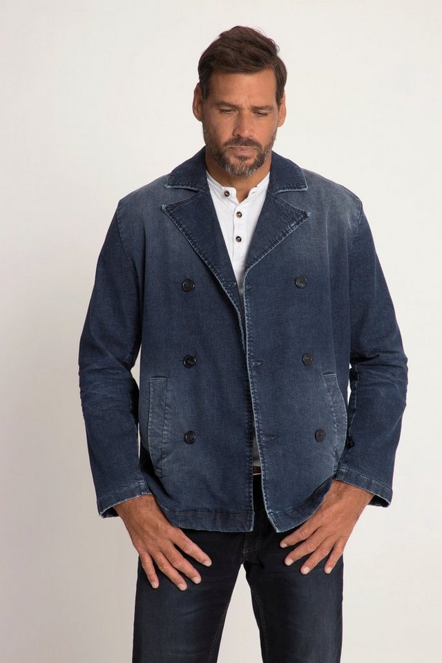 JP1880 Funktionsjacke Caban Jacke Denim doppelreihige Knopfleiste von JP1880