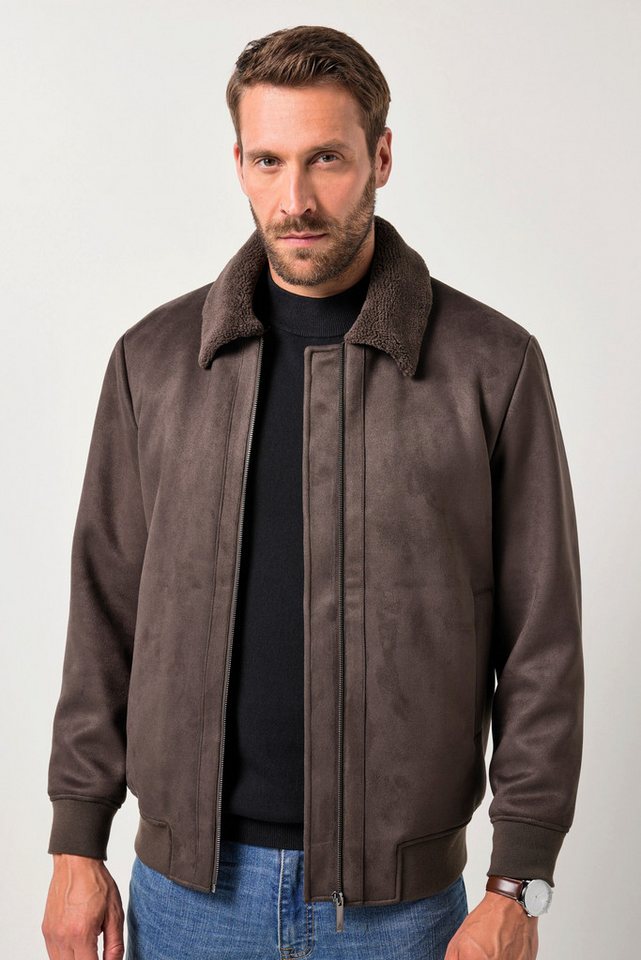 JP1880 Funktionsjacke JP AWARE Bomberjacke Lederoptik Teddyfutter von JP1880