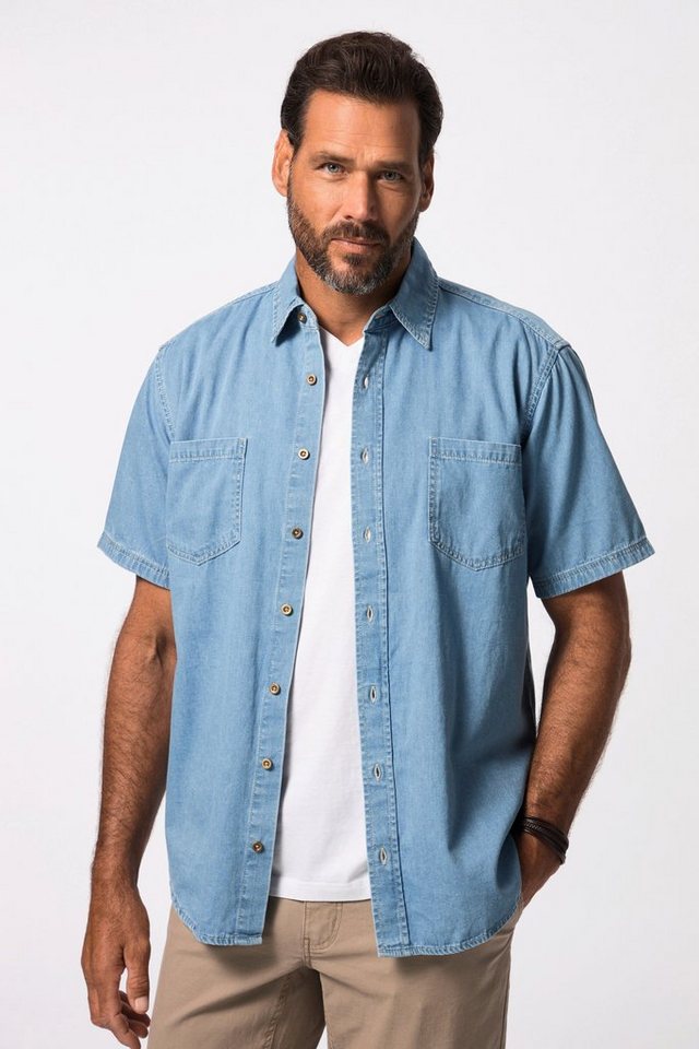 JP1880 Kurzarmhemd Denimhemd Denim Halbarm Modern Fit Passform von JP1880