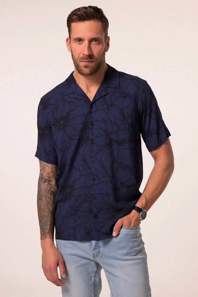 JP1880 Kurzarmhemd JP1880 Hemd Halbarm Alloverprint Kuba-Kragen von JP1880