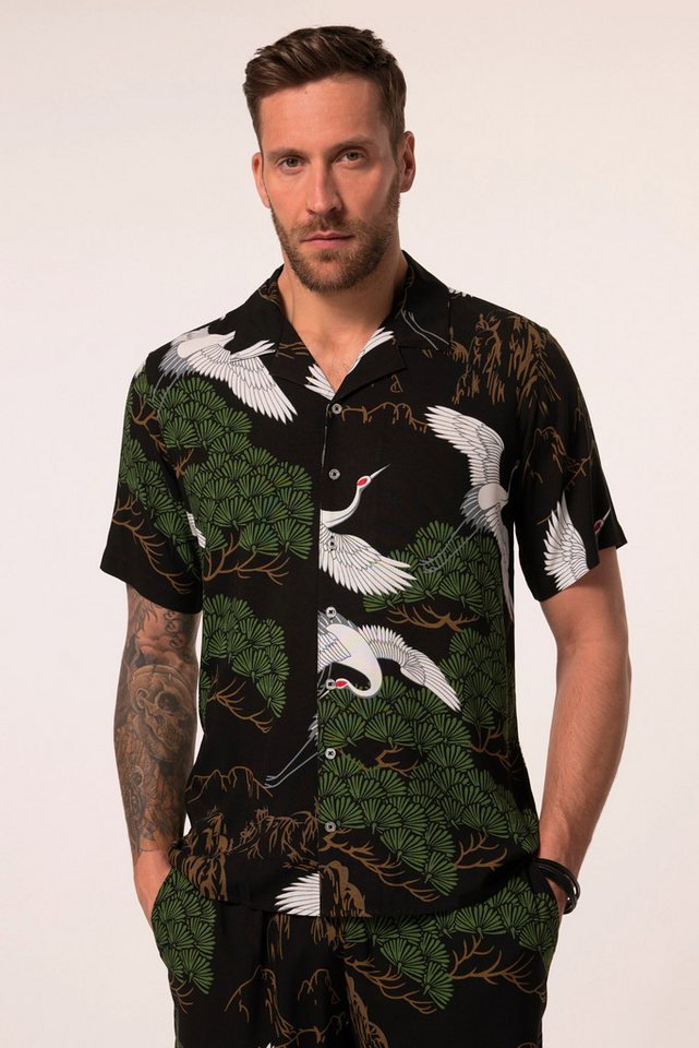 JP1880 Kurzarmhemd JP1880 Hemd Halbarm Alloverprint Kuba-Kragen von JP1880