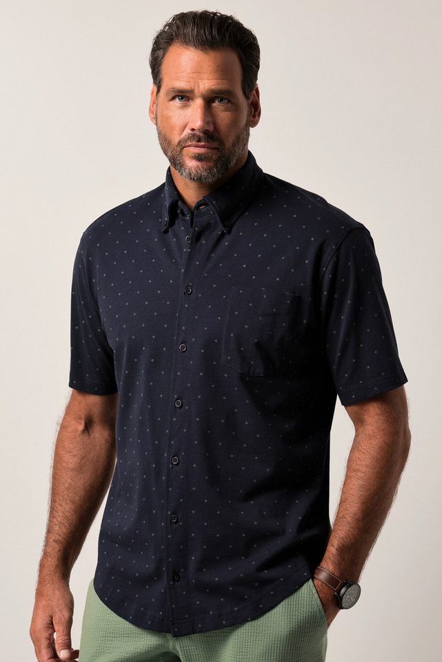 JP1880 Kurzarmhemd JP1880 Jerseyhemd Halbarm Buttondown-Kragen von JP1880
