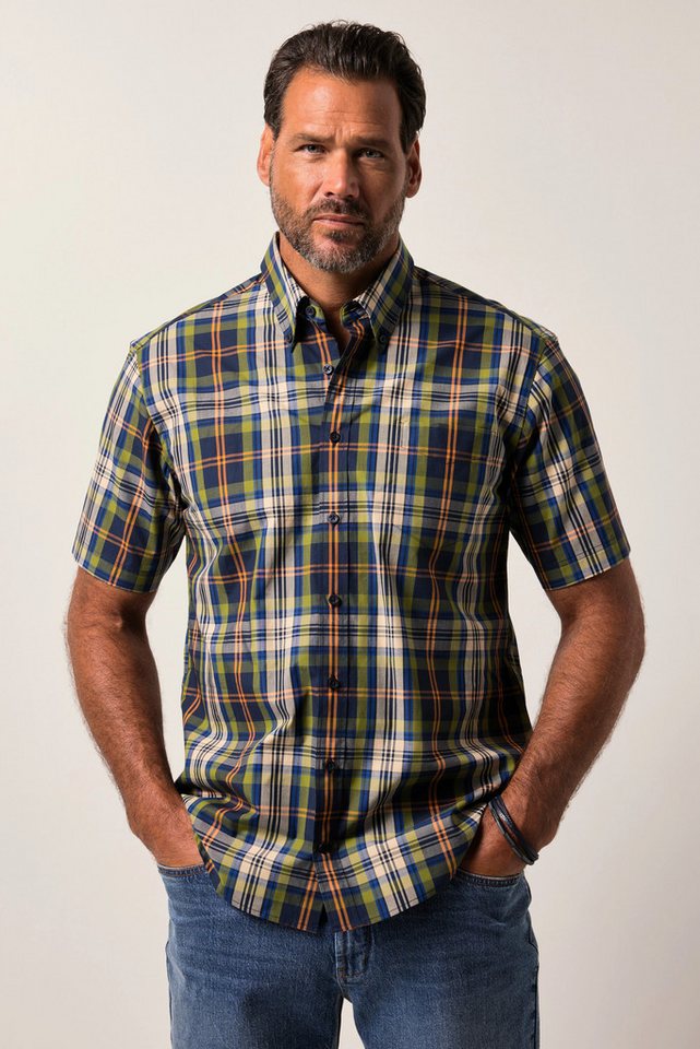 JP1880 Kurzarmhemd JP1880 Karohemd Halbarm Buttondown-Kragen bis 8 XL von JP1880