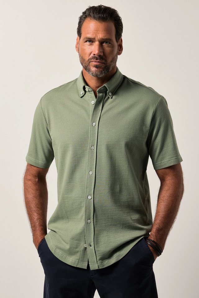 JP1880 Kurzarmhemd JP1880 Seersucker-Hemd Jersey-Qualität Halbarm von JP1880