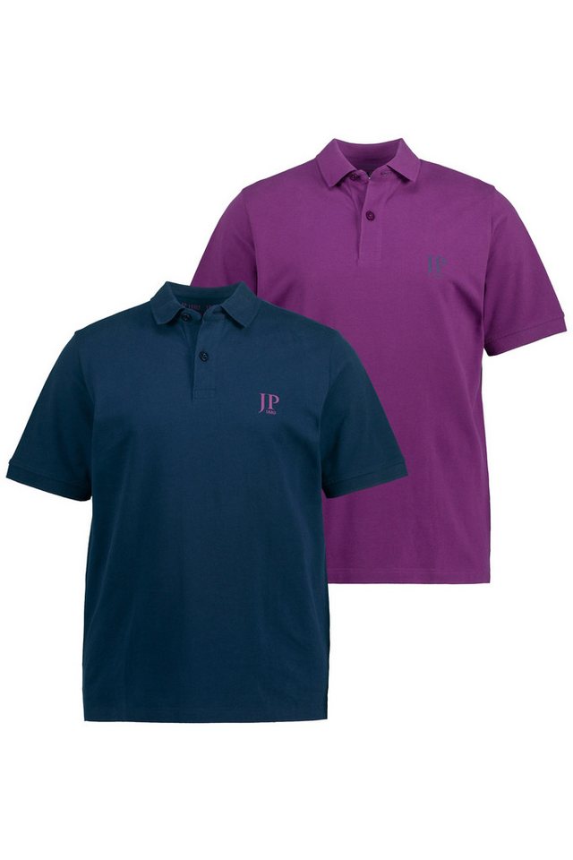 JP1880 Poloshirt Poloshirts Basic 2er-Pack Piqué gekämmte Baumwolle (2-tlg) von JP1880