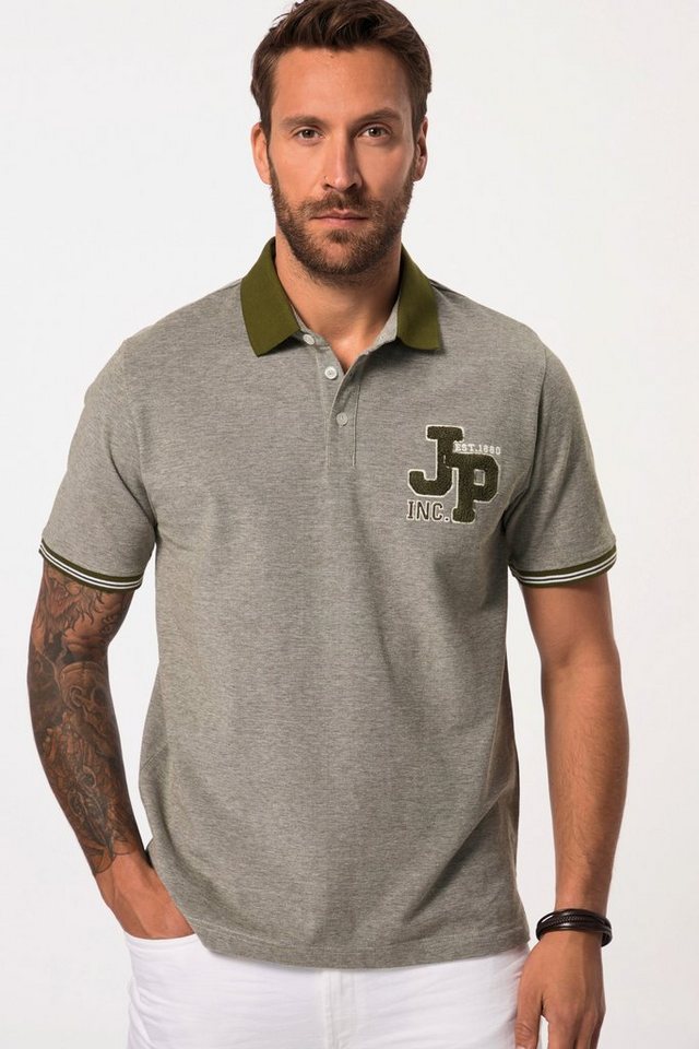 JP1880 Poloshirt Poloshirt Halbarm Piqué Badge bis 8 XL von JP1880