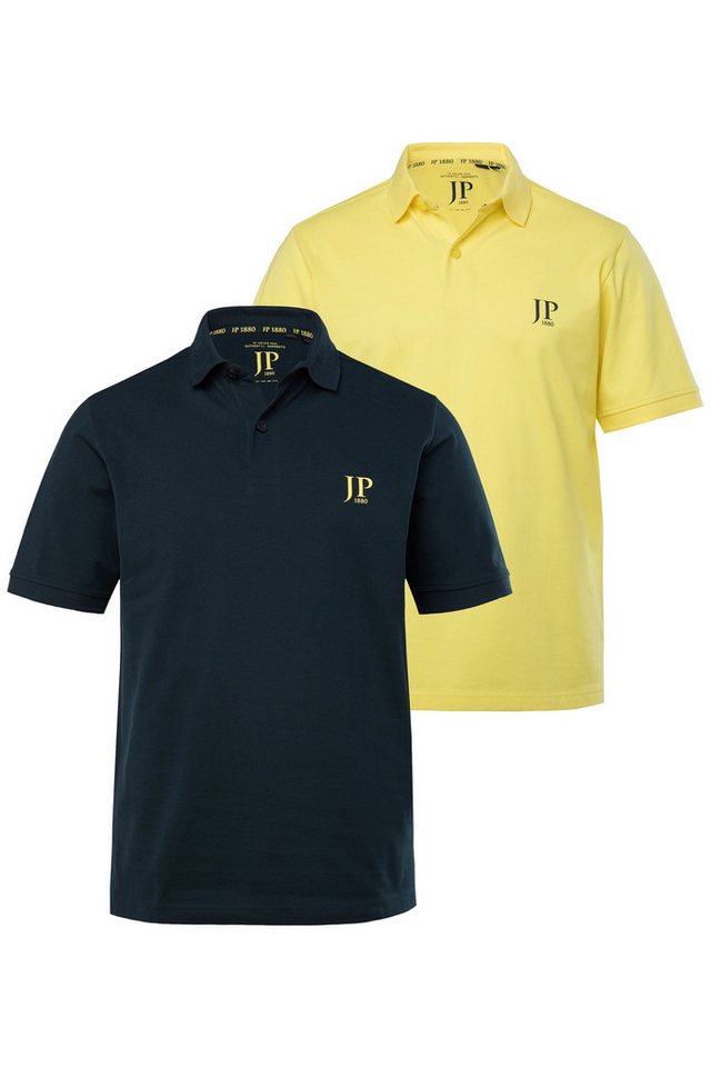 JP1880 Poloshirt bis 7XL Poloshirts 2er-Pack Piqué Seitenschlitze (2-tlg) von JP1880