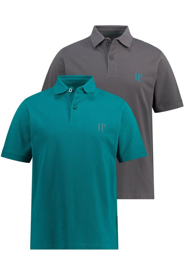 JP1880 Poloshirt Poloshirts Basic 2er-Pack Piqué gekämmte Baumwolle (2-tlg) von JP1880