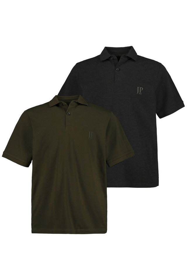 JP1880 Poloshirt Poloshirts Basic 2er-Pack Piqué gekämmte Baumwolle (2-tlg) von JP1880
