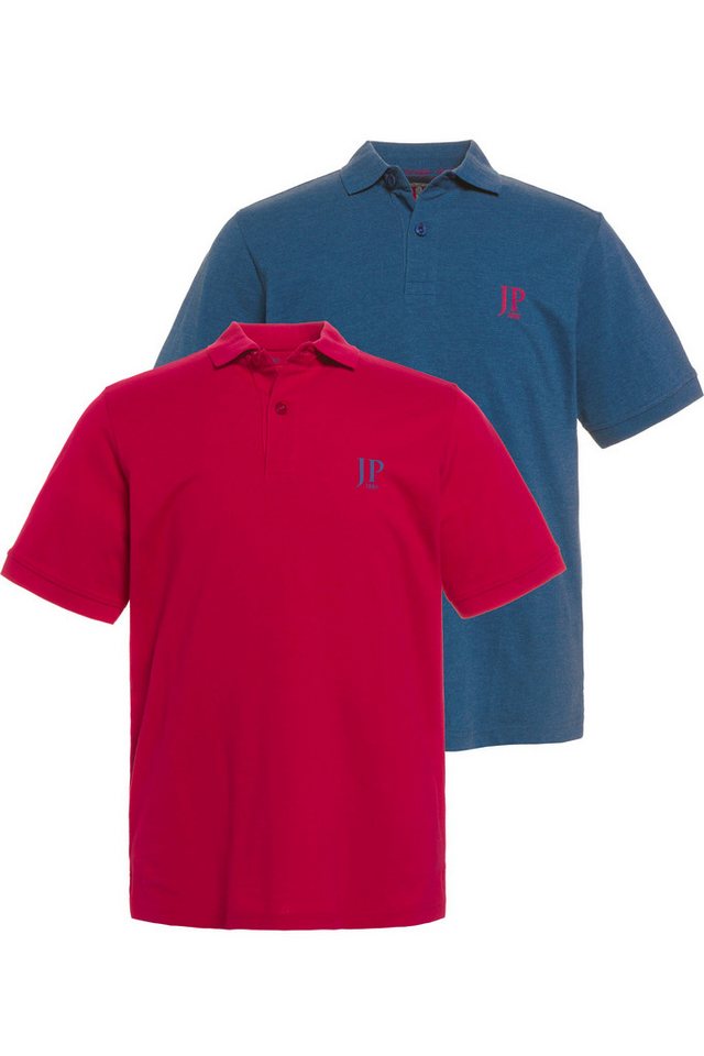 JP1880 Poloshirt bis 7XL Poloshirts 2er-Pack Piqué Seitenschlitze (2-tlg) von JP1880