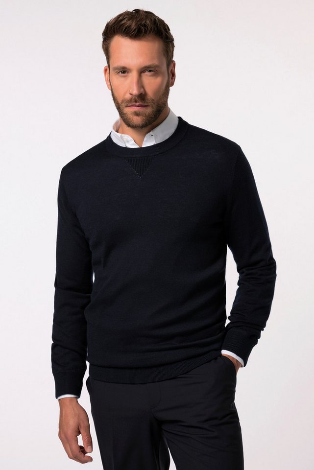 JP1880 Rundhalspullover JP 1880 Pullover FLEXNAMIC® Merino-Mix bis 7 XL von JP1880