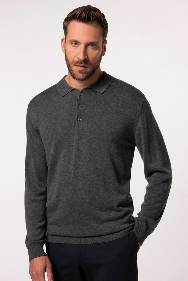 JP1880 Rundhalspullover JP 1880 Strick-Poloshirt FLEXNAMIC® Langarm von JP1880