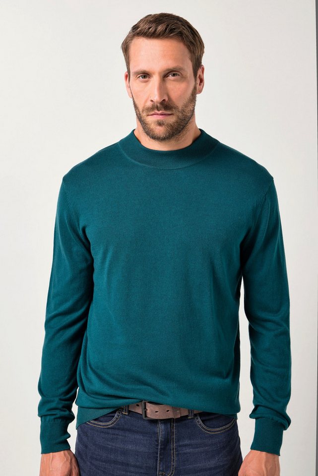 JP1880 Rundhalspullover JP AWARE Pullover recycelte Materialien Stehkragen von JP1880