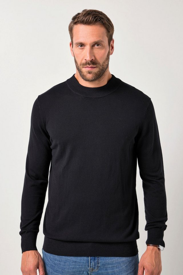 JP1880 Rundhalspullover JP AWARE Pullover recycelte Materialien Stehkragen von JP1880