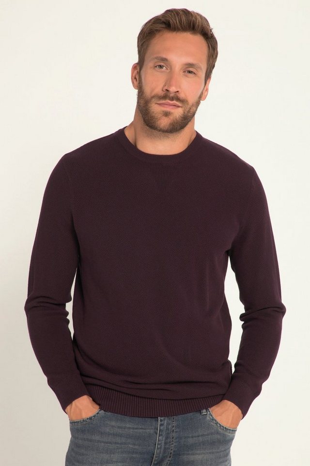 JP1880 Rundhalspullover Pullover Cashmere-Touch TwoTone Strickmuster von JP1880