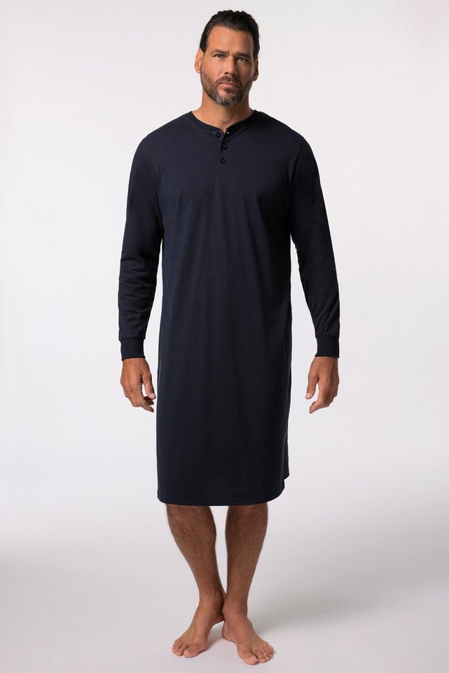 JP1880 Schlafanzug Nachthemd Langarm Henley bis 8 XL von JP1880