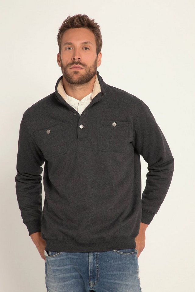 JP1880 Sweatshirt Sweattroyer Langarm Teddyfutter Stehkragen von JP1880
