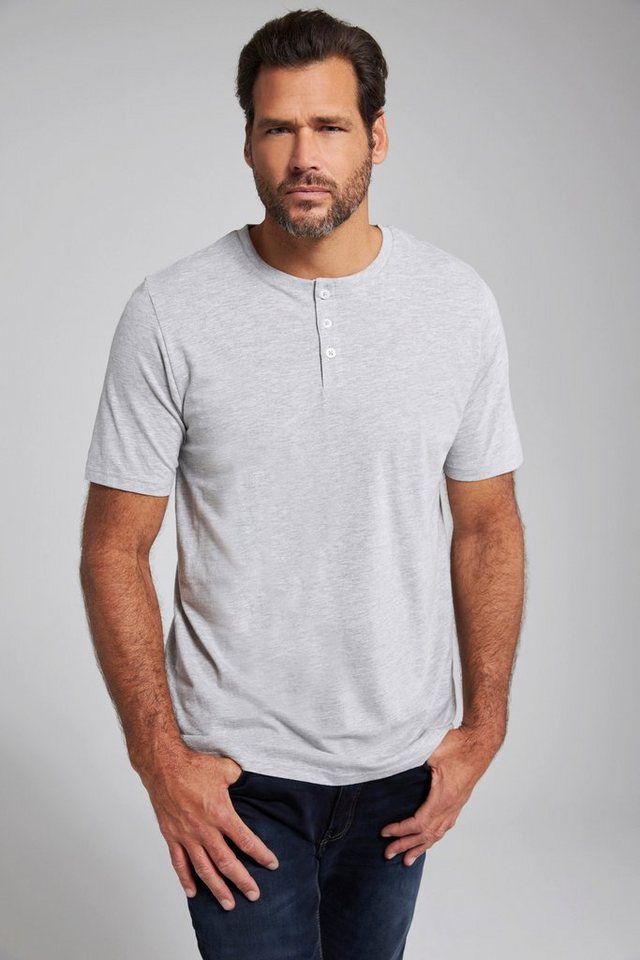 JP1880 T-Shirt Henley Basic Knopfleiste Halbarm von JP1880