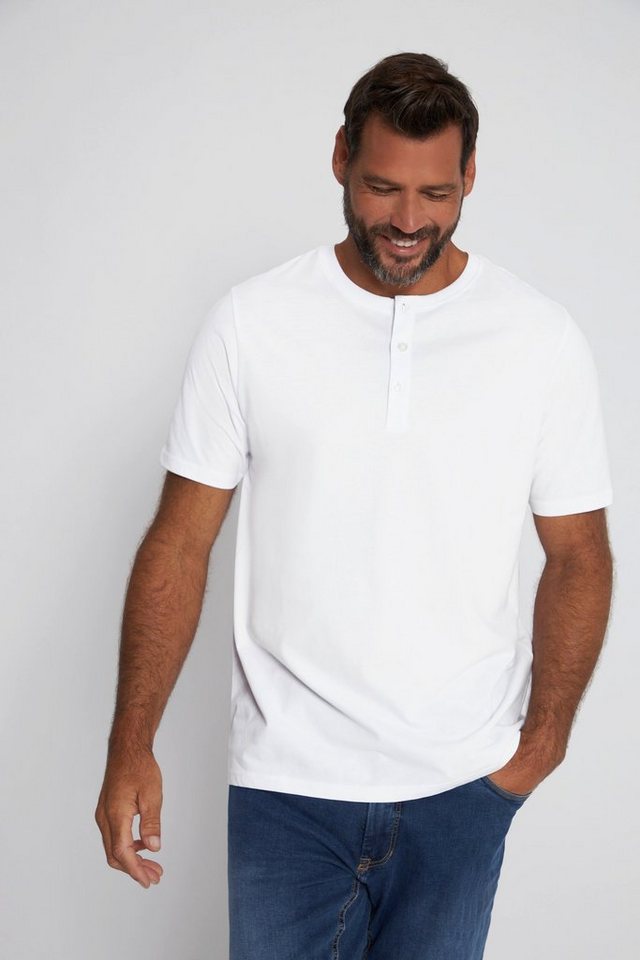 JP1880 T-Shirt Henley Basic Knopfleiste Halbarm von JP1880