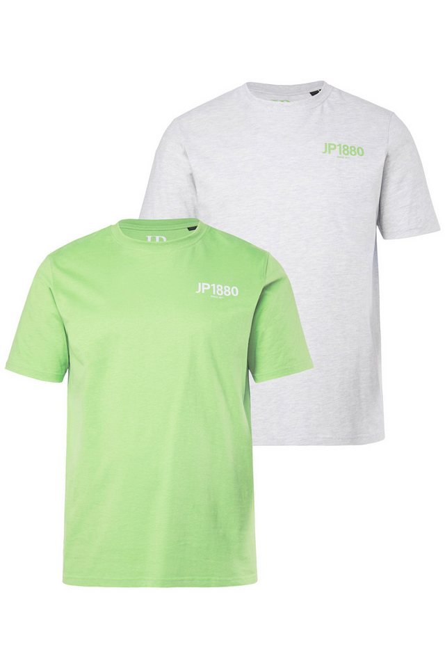 JP1880 T-Shirt JP1880 T-Shirts 2er-Pack Halbarm Brust-Print von JP1880