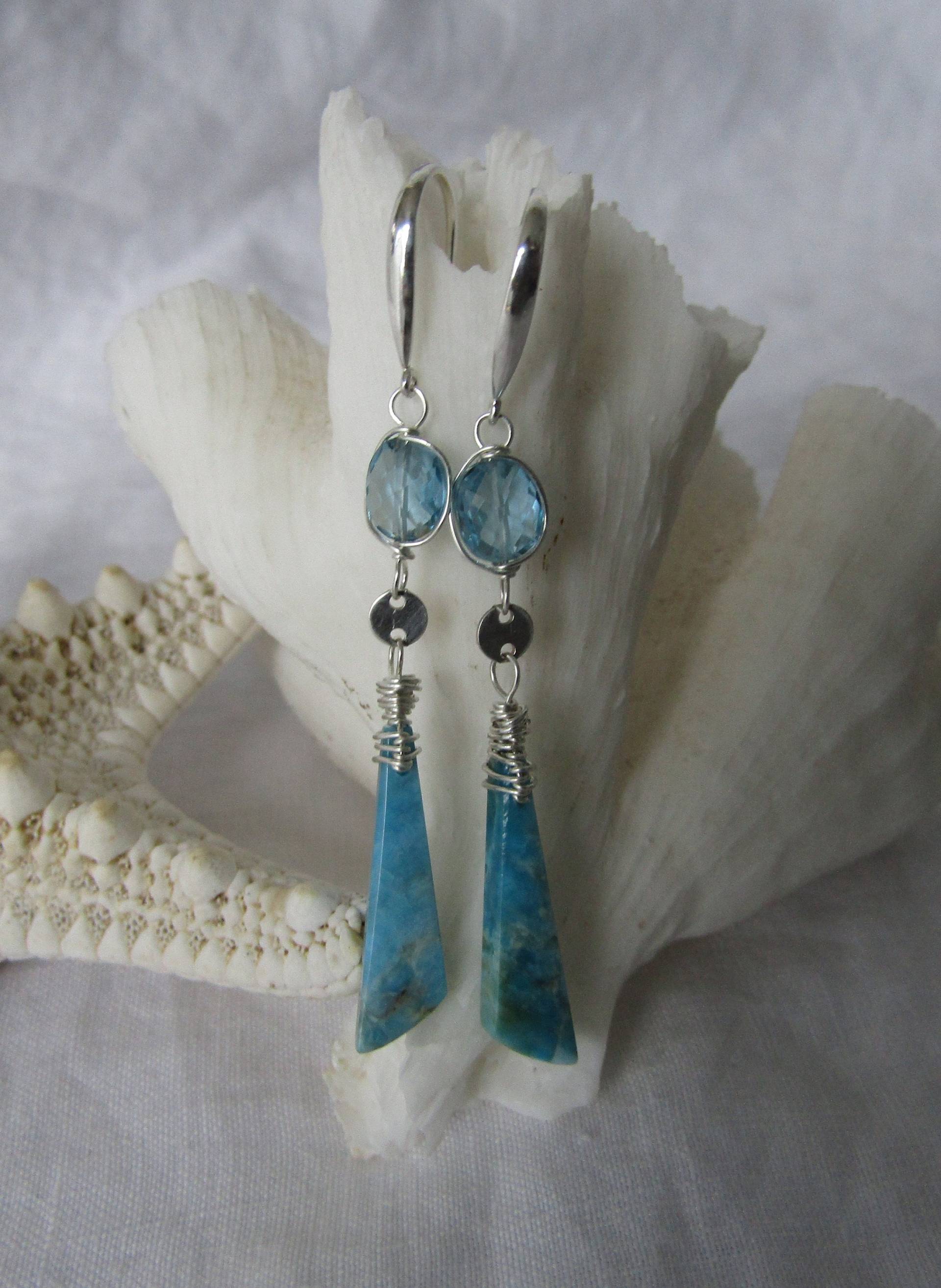 Apatit Und Schweizer Blautopas Ohrringe Apatit Und Schweizer Blautopas Ohrringe von JPGemJewels