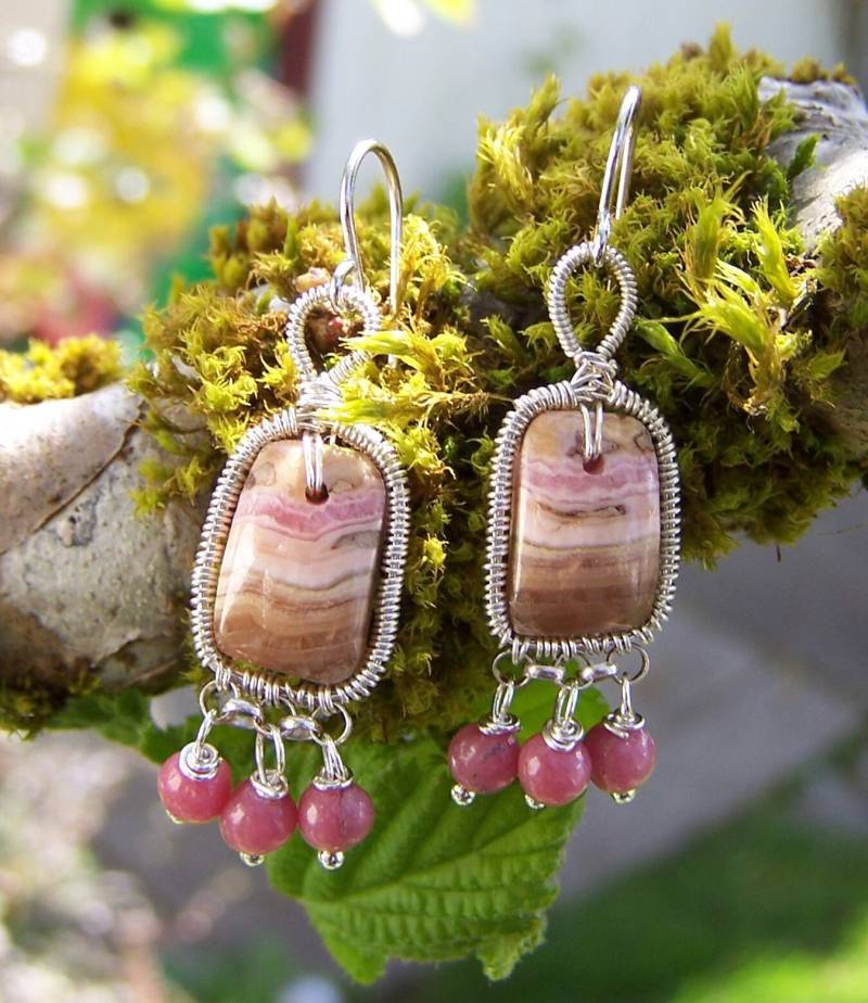 Rhodochrosit Ohrhänger Rhodochrosit Ohrhänger von JPGemJewels