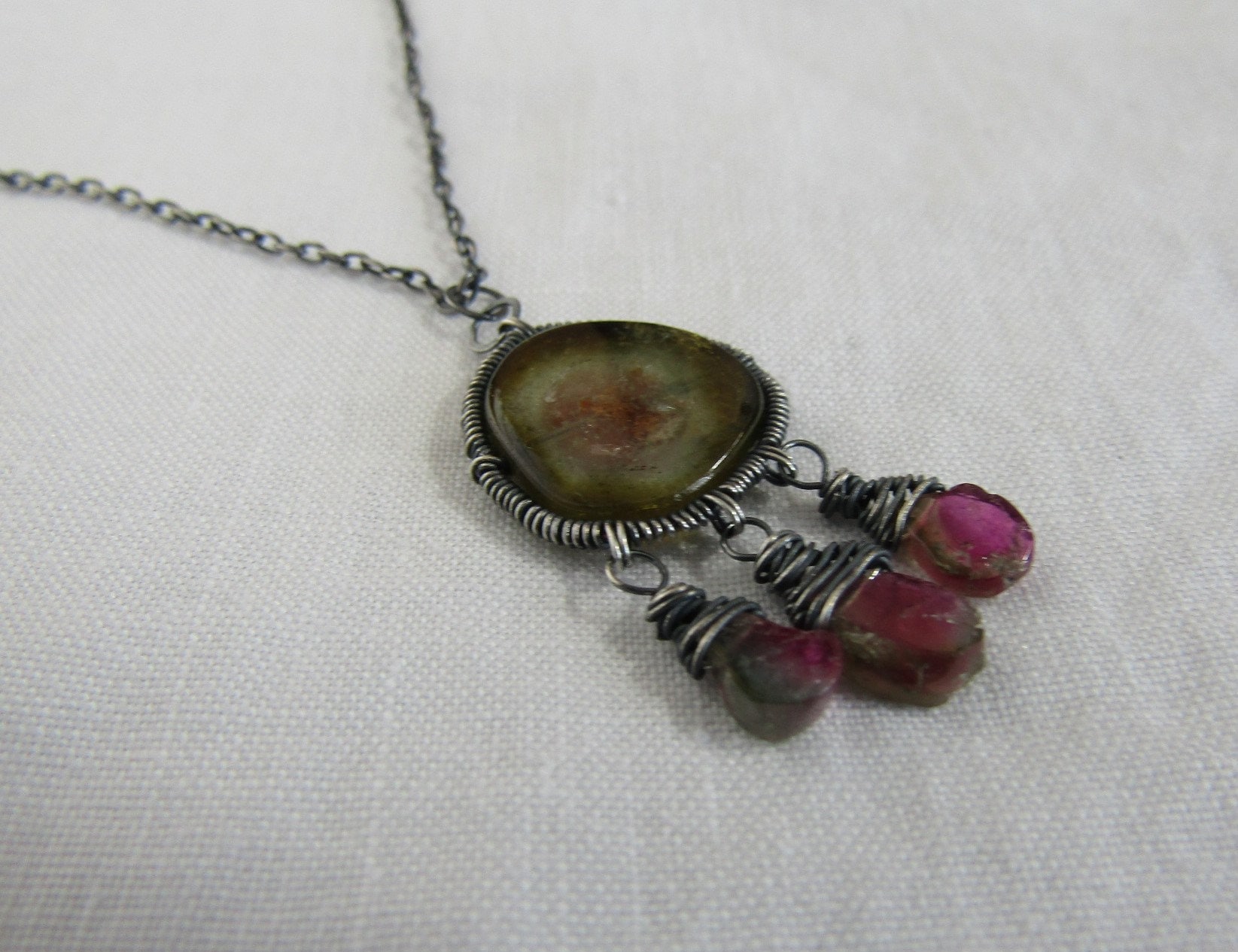 Wassermelonen Turmalin Halskette Wassermelonen Turmalin Halskette von JPGemJewels