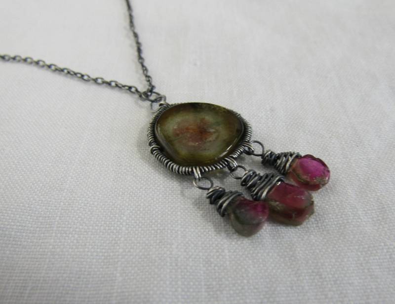 Wassermelonen Turmalin Halskette Wassermelonen Turmalin Halskette von JPGemJewels