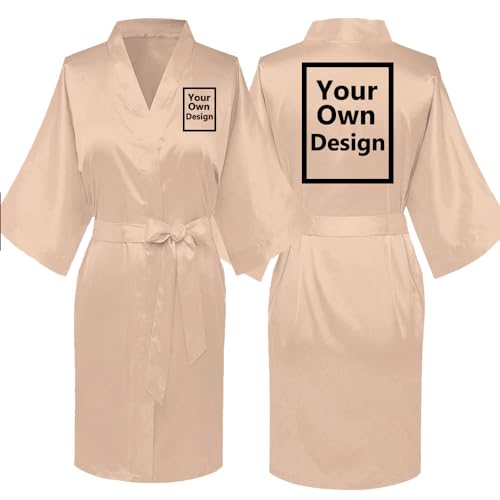 Damen Braut Bademantel mit Wunschtext Frauen personalisiert Robe Kimono Geschenk mit eigenem Bild Personalisierter Fotogeschenk vorne/hinten Pajama für Hochzeit、Poolparty und Pyjamaparty NT02C Damen Braut Bademantel mit Wunschtext Frauen personalisiert Robe Kimono Geschenk mit eigenem Bild Personalisierter Fotogeschenk vorne/hinten Pajama für Hochzeit、Poolparty und Pyjamaparty NT02C von JPHCHSC