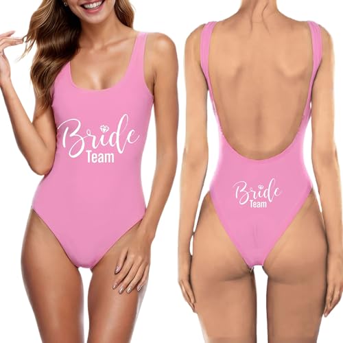JGA Hen Party One Piece Badeanzug Braut Damen Braut Junggesellinnenabschied Strandbekleidung Bikini Brautjungfern Badekostüm Bikini 20 von JPHCHSC