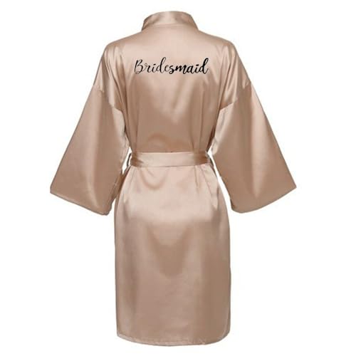 JPHCHSC Damen Brautjungfern Roben Kimono Badmantel Braut Maid of Honor Mother Sister Robe für Hochzeit Party Pool Party und Pajama Party 088 von JPHCHSC