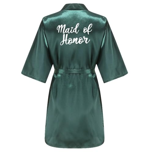 JPHCHSC Damen Brautjungfern Roben Kimono Badmantel Braut Maid of Honor Mother Sister Robe für Hochzeit Party Pool Party und Pajama Party 088 von JPHCHSC