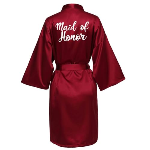 JPHCHSC Damen Brautjungfern Roben Kimono Badmantel Braut Maid of Honor Mother Sister Robe für Hochzeit Party Pool Party und Pajama Party 088 von JPHCHSC