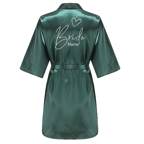 JPHCHSC Personalisierter Hochzeit Party Team Braut Robe Kimono Satin Pyjamas Brautjungfer Bademantel 85 von JPHCHSC