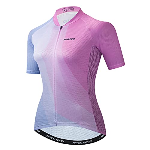 Damen Fahrrad Trikots Kurzarm Radtrikot Biking Shirt Reflektierend Gr. X-Large, Cu0034 von JPOJPO