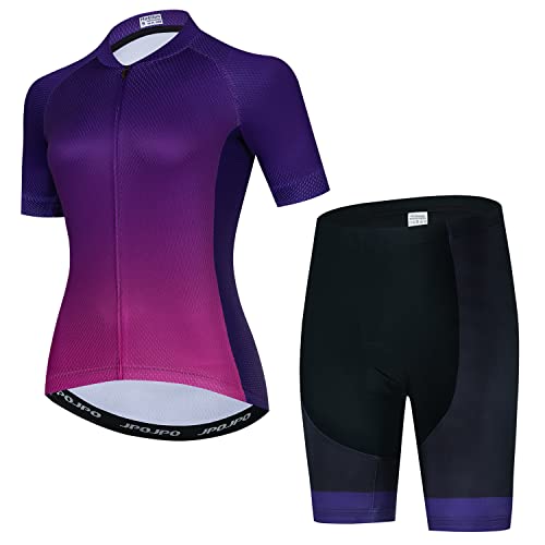 Damen Radtrikot + Shorts Set Kurzarm Bike Fahrradbekleidung Sport, HT2018, Mittel von JPOJPO