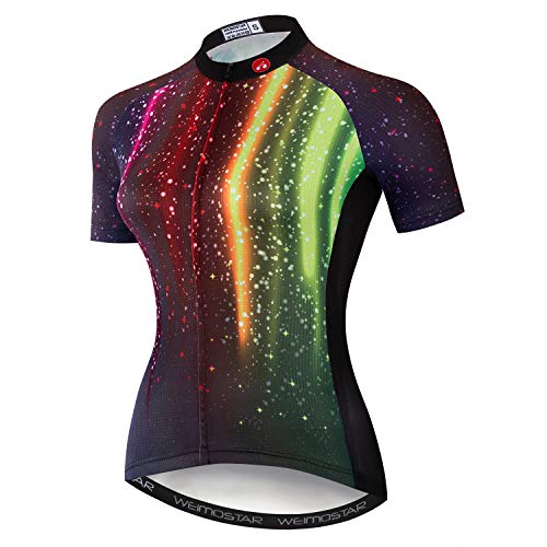 Damen Radtrikot Kurzarm Fahrrad Rennshirt Shorts Fahrrad Mädchen Sportbekleidung Kleidung, glänzend 65, XX-Large von JPOJPO