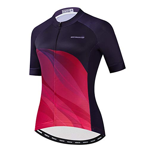 Damen Radtrikot Kurzarm Radsport Shirt Shorts Fahrrad Bike Mädchen Sportbekleidung Kleidung, A3, XX-Large von JPOJPO