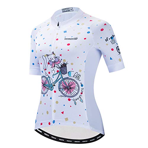 Damen Radtrikot Kurzarm Radsport Shirt Shorts Fahrrad Bike Mädchen Sportbekleidung Kleidung, Cf2399, Groß von JPOJPO