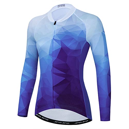 Damen Radtrikot Langarm Fahrrad Kleidung Sport Tops, HT2012, Klein von JPOJPO