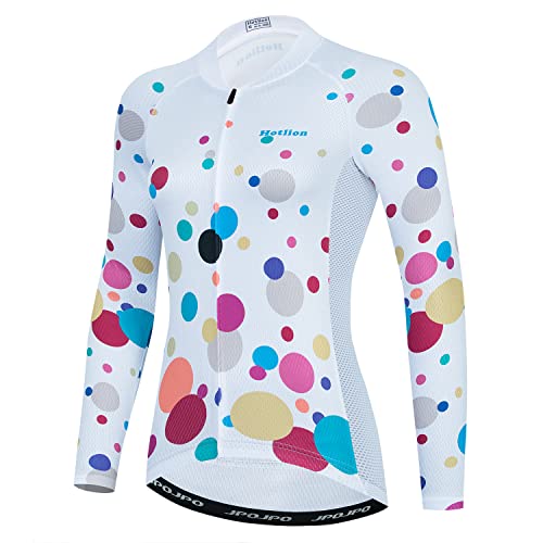 Damen Radtrikot Langarm Fahrrad Kleidung Sport Tops, HT2013, X-Groß von JPOJPO