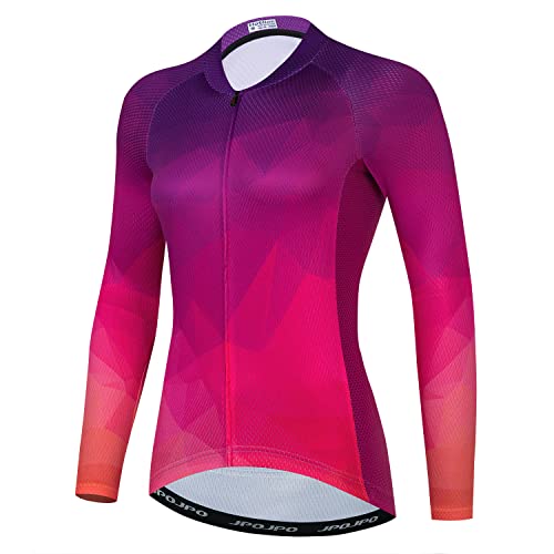 Damen Radtrikot Langarm Fahrrad Kleidung Sport Tops, HT2017, Klein von JPOJPO
