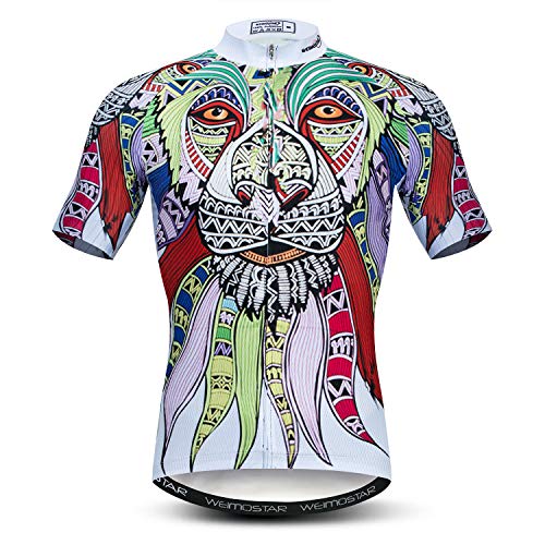 Fahrradtrikot Kurzarm USA Style Bike Tops mit Tasche Reflektierende Streifen, Bunt, XX-Large von JPOJPO