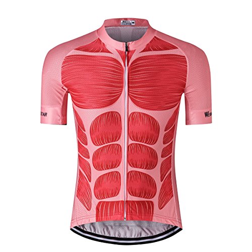 Herren Radtrikot 2020, kurzärmelig, MTB Bike Jersey Reitoberteil - Rot - L (Brust 89/97 cm) von JPOJPO